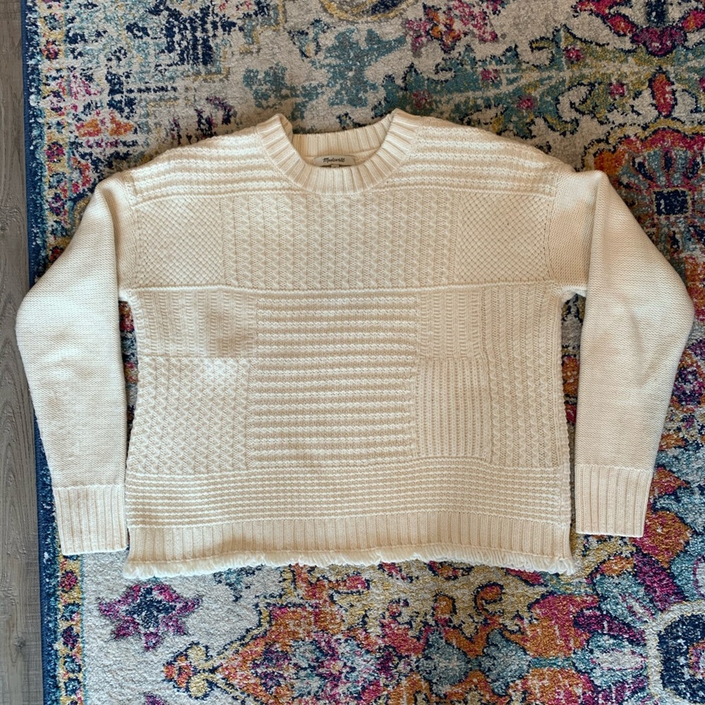 Madewell Cropped Textured Sweater